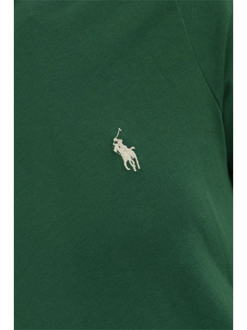 T-shirt in cotone con logo Pony Green POLO RALPH LAUREN | 710671438422